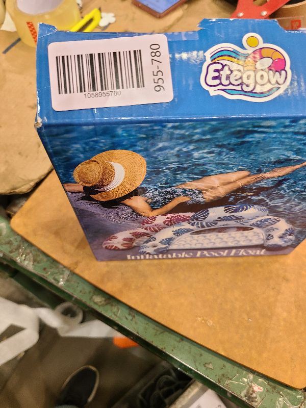 Photo 1 of [2025 New Upgraded] Pool Floats for Adult -Floating Lounge Chairs,Inflatable Pool Floats with Cup Holders 2 Repair Patch Suit for Swimming Pools, Beach, Pool Toys,Backyard Party,Lakes?2 Packs