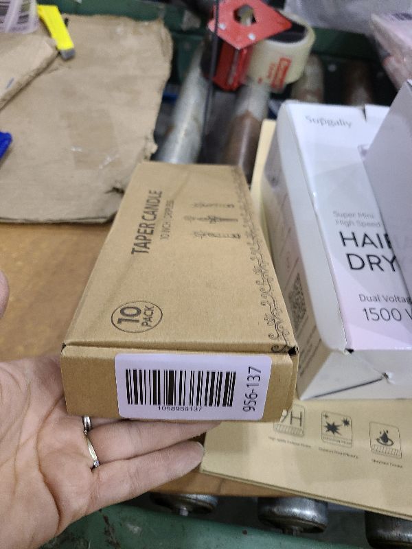 Photo 1 of 10 Inch Grayish-Brown Taper Candles for Home Decoration, 10 Pack Unscented Candlesticks for Dinner Wedding Party, Smokeless and Dripless Candle Sticks