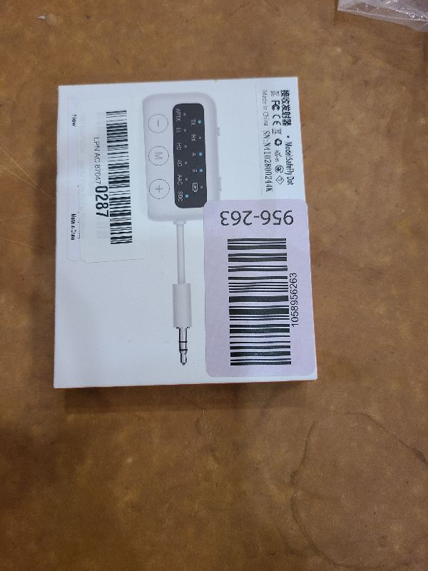 Photo 1 of 1Mii SafeFly Dot-Bluetooth 5.3 Transmitter Receiver for up 2 Headphones,AptX Low Latency/HD,Plane Travel Essentials,Wireless Audio Bluetooth Airplane Adapter for Flight,TV,Car,PC (White)