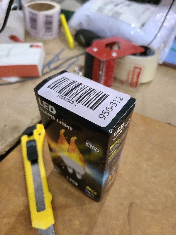 Photo 1 of 2 Pack E12 Flame Bulb LED Purple Fire Bulbs - Decorative Flickering Bulbs 3 Mode 3W Candelabra Candle Purple Light Bulb for Chandelier Vintage Lighting Halloween Bulbs