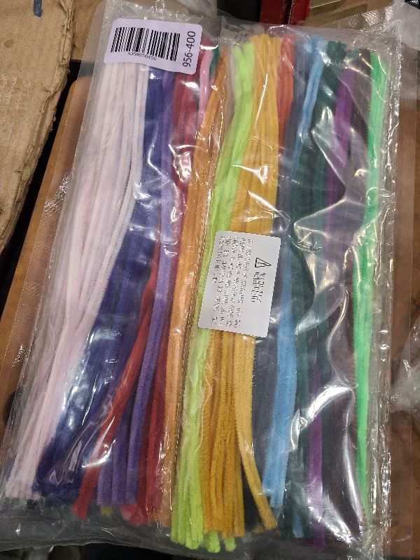 Photo 1 of 200 Pcs Cleaners, 20 Colors Pipe Cleaner Craft, Black Pipe Cleaners Bulk Chenille Stems Craft Supplies for DIY Cleaning Home Decorations