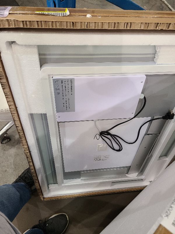 Photo 1 of 24 x 32'' Bathroom Mirror with LED Lights Dimmable 3 Colors LED Bathroom Mirror Fogless LED Mirror for Bathroom Vanity Mirror with Lights Wall Mounted Horizontal/Vertical