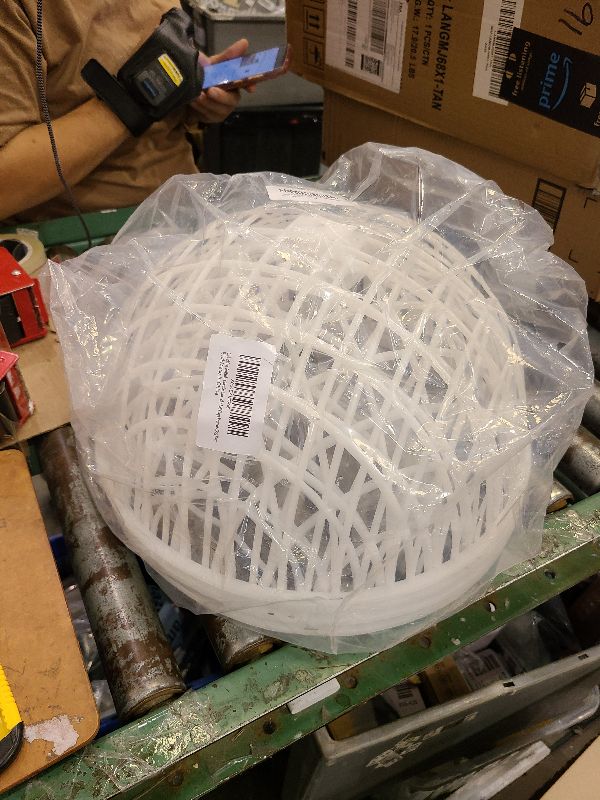 Photo 1 of 2 Pack Movable Chicken Ball Cage, Outdoor Round Chicken Tunnel Coop, Safety Rolling Orb Cage for Rabbits Ducks Pigeons Chicks, Farm Courtyard Use,L,White