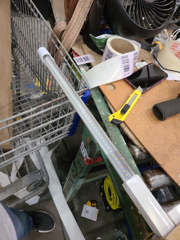 Photo 1 of 2FT T8 LED Tube Light,12W(30W Equivalent), 1560LM,Led Replacement F20T10 T20T12 Flourescent Tube,5000K, Dual Ended Power, Clear Cover(4-Pack)