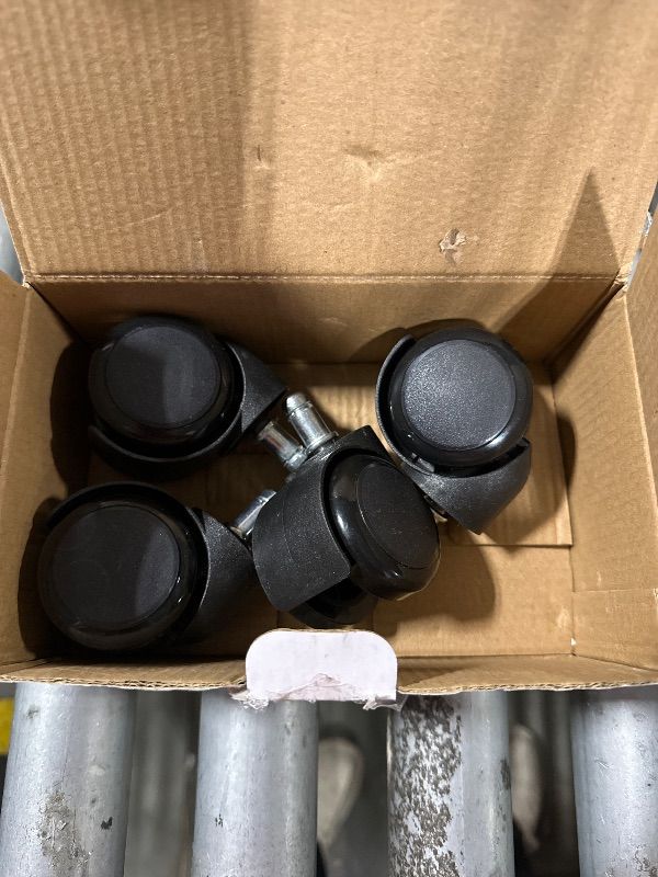 Photo 1 of **MISSING 1 WHEEL** MaxGear 2" Office Chair Wheels Heavy Duty Replacement, Mute Rubber Rotating Desk Chair Caster Wheels, Safe for All Floors Including Hardwood, Universal Standard Stem Size Fits 99%, Set of 5