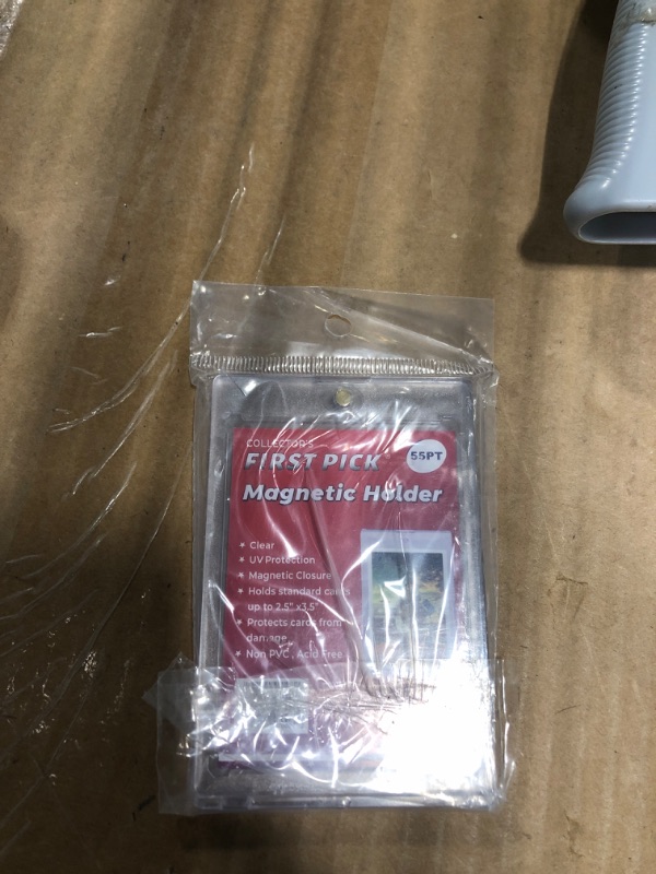 Photo 1 of (1 Pack) 55PT Premium One Touch Magnetic Card Holder Thick Size - PVC Free - UV Protection - Hard Plastic Protector for Collectible Sports Cards Acrylic Display Card Cases