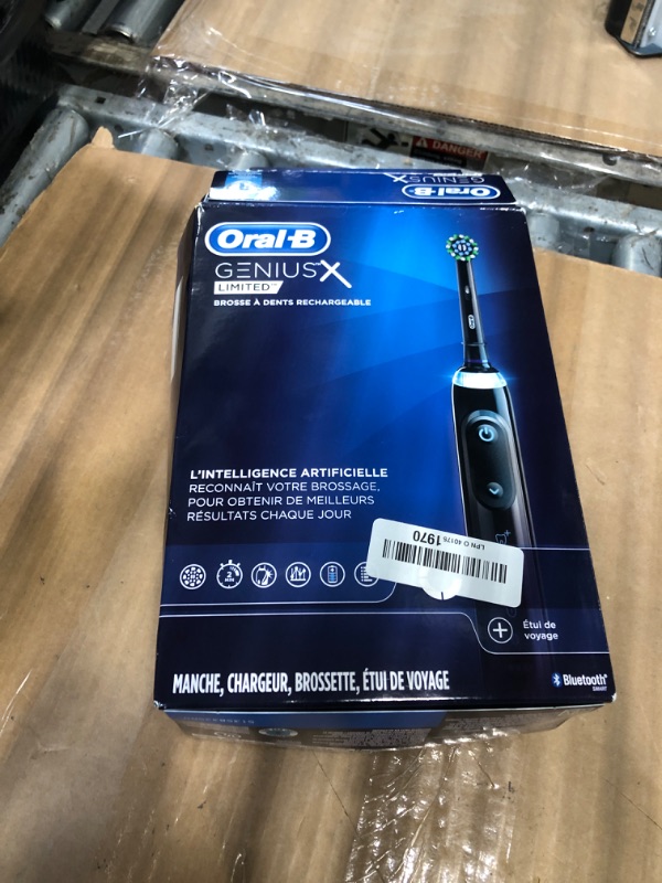 Photo 1 of ***missing parts*** used***Oral-B Genius X Limited Rechargeable Electric Toothbrush with 1 Replacement Brush Head, Travel Case, Midnight Black