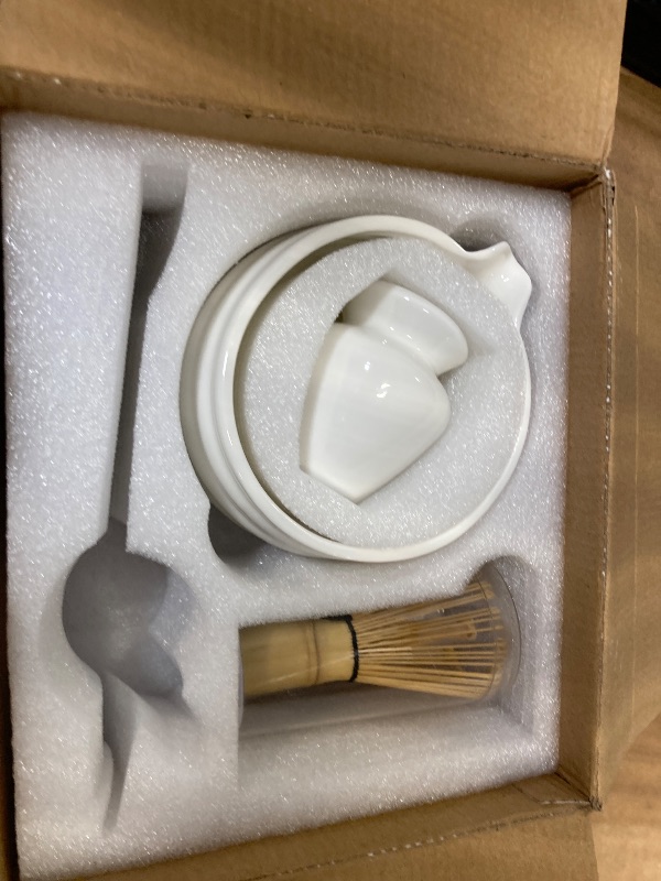 Photo 1 of ***missing parts***see pic***Matcha Whisk Set, Japanese Tea Set (5pcs) includes Matcha Bowl with Spout (19 oz), Bamboo Whisk and Matcha Scoop, Whisk Holder, Stainless Steel Sifter, Tea Making Tools, Matcha Kit