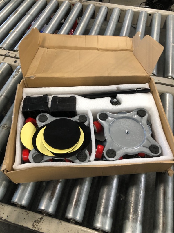 Photo 1 of ?Upgrade Large?Furniture Dolly & Furniture Rollers Mover with 5 Wheels, Carbon Steel Panel Furniture Lifter Set Up to 2200LBs, for 360° Rotation Shifting Moving Heavy Duty Refrigerator, Sofa, Cabinet