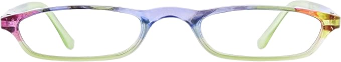 Photo 1 of **VERY SMALL SCRATCH ON LENS Peepers by PeeperSpecs Key West Sunrise Rectangular Reading Glasses, Blue/Green, 45 + 3.25
