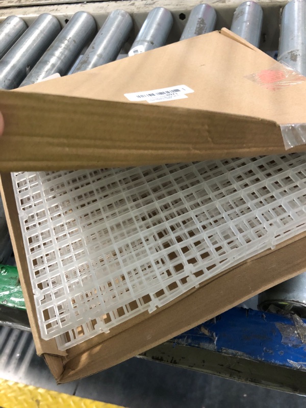 Photo 1 of Adjustable Aquarium Fish Tank Divider Filter Bottom Plastic Grid Fish Tank Isolation Board Egg Crate Tray(White, 4pcs 11.8X11.8Inch with 0.35Inch Hole)