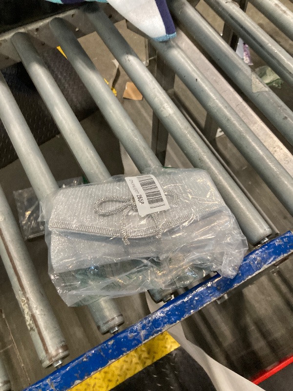 Photo 1 of ***MISSING STRAPS**Trisapu Bow Evening Bag Sparkly Clutch Purses for Women Wedding Glitter Rhinestone Party Prom Purse Dressy Clutch Bags Silver