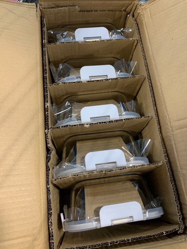 Photo 1 of [10-Pack]Glass Meal Prep Containers with Lids, MCIRCO Glass Food Storage Containers with Snap Locking Lids, Airtight Lunch Containers, Microwave, Oven, Freezer and Dishwasher, White
