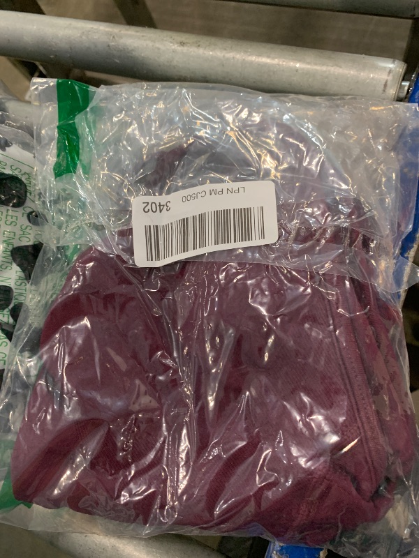 Photo 1 of *(*MINOR STAIN(SHOWN IN LIVE PHOTO)**YEOREO SoftHue Impact Longline Strappy Top Women's Halter Workout Tank Tops Backless Gym Longline with Adjustable Strap Black Cherry, SMALL