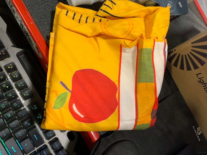 Photo 1 of ***TORN SLIGHTLY***Horaldaily Back to School Tablecloth 60×60 Inch Square, Opening Season Party Supplies, Stationery Books Apple Washable Table Cover for Party Decorations Favors Supplies