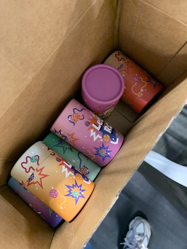 Photo 1 of ***CUPS ONLY*** RoundFunny 6 Sets Bunco Game Kit Party Supplies for Ladies Night Family Board Games Include 72 Colorful Dice, 6 Bells, 6 Dice Cups with Lids Bunco Gift for Women Girls up to 6 Groups of 2-12 Players