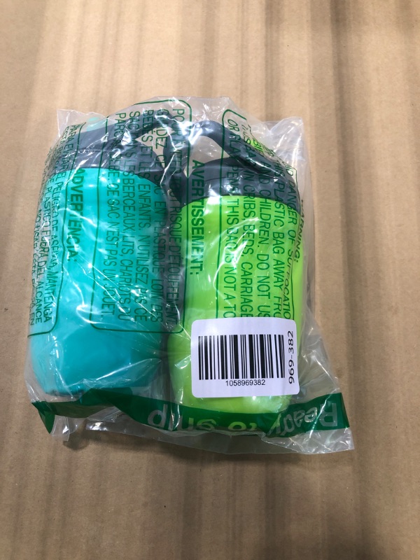 Photo 1 of **BOTTOM OF THE CUPS ARE NOT FLAT** Tommee Tippee Insulated Sportee Bottle, for 12m+, 9oz, Pack of 2 Non-Spill Toddler Water Bottles, Green and Teal, with Two-Piece Valve to Help Stop Spills, Bite-Resistant Spout and Easy-Hold Handle