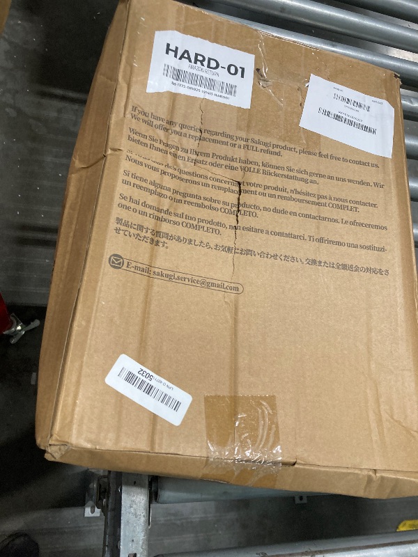 Photo 1 of ** MISSING WHEELS** Sakugi Clothes Rack - Clothing Rack with Storage Mesh Shelf & Casters, Heavy-Duty Metal Clothing Rack for Hanging Clothes, Dresses, Coats, Large Load Capacity, Easy Assembly, White, 28.0"x16.0"x59.0"