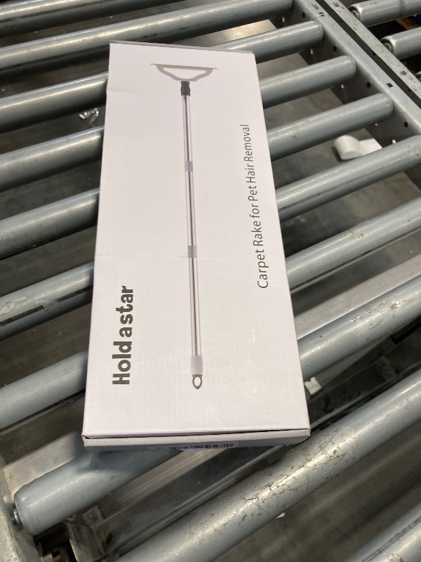 Photo 1 of 47“ Adjustable Long Handle Carpet Rake Pet Hair Remover, Reusable Large Metal Lint Remover Brush for Embedded Fur Removal from Low Pile Rugs Stairs, Carpet Brush Scraper Dog Cat Hair Remover Broom