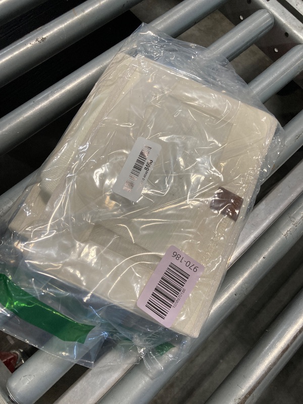 Photo 1 of **MISSING LIDS** Fabric Storage Bins with Lids, Collapsible Closet Organizer with Sturdy Handles, Clear View Window, Stackable Storage Baskets for Clothes, Towels, Books, Hand Pull Closet Organizer Boxes-2-Pack, Beige