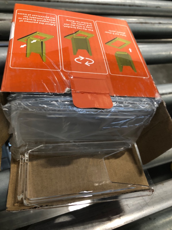 Photo 1 of ?10 Pack ?Acrylic Book Stand for Display Adjustable Clear Display Holder Easel Collector Stand for Home Office Back to School Comic Album CD Magazine Postcard Artworks (4.2 x 4.3 x 2.35 Inch)