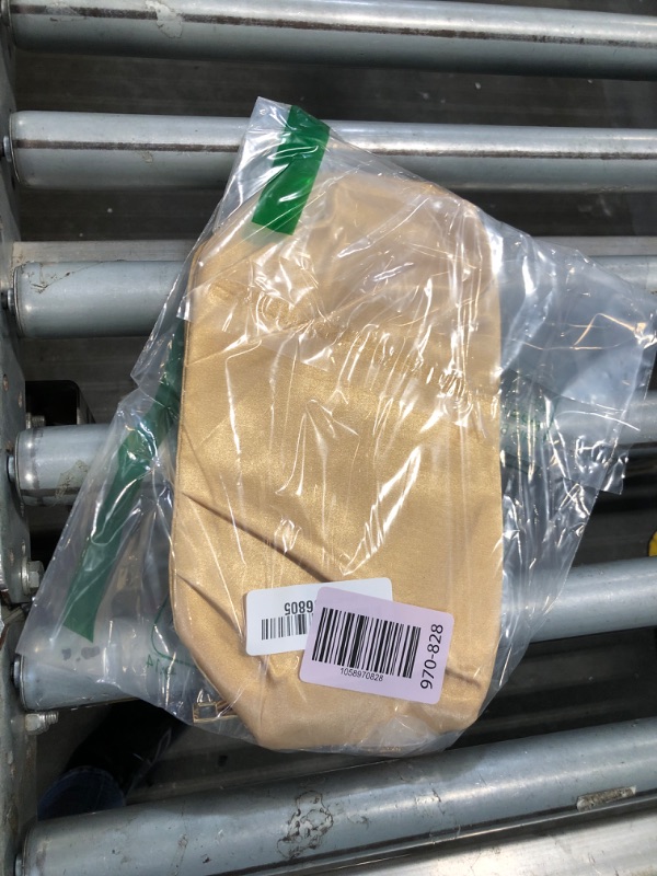 Photo 1 of **HAS MINOR STAINS**Clutch Purse for Women Elegant Pleated Evening Bag Satin Clutch Dressy Crossbody Shoulder Formal Handbag (Gold)