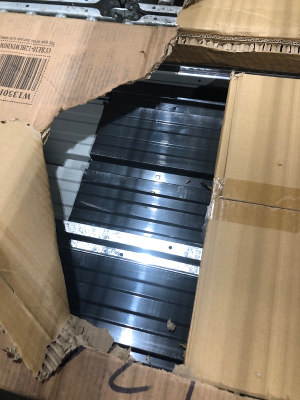 Photo 1 of ***IT IS UNKNOWN IF THERE ARE LOST BOXES***12x10 Ft Storage Shed Outdoor, XL Permanent Steel Building with Window, Sliding Doors and 4 Air Vents for Backyard Garden Patio Lawn - Brown