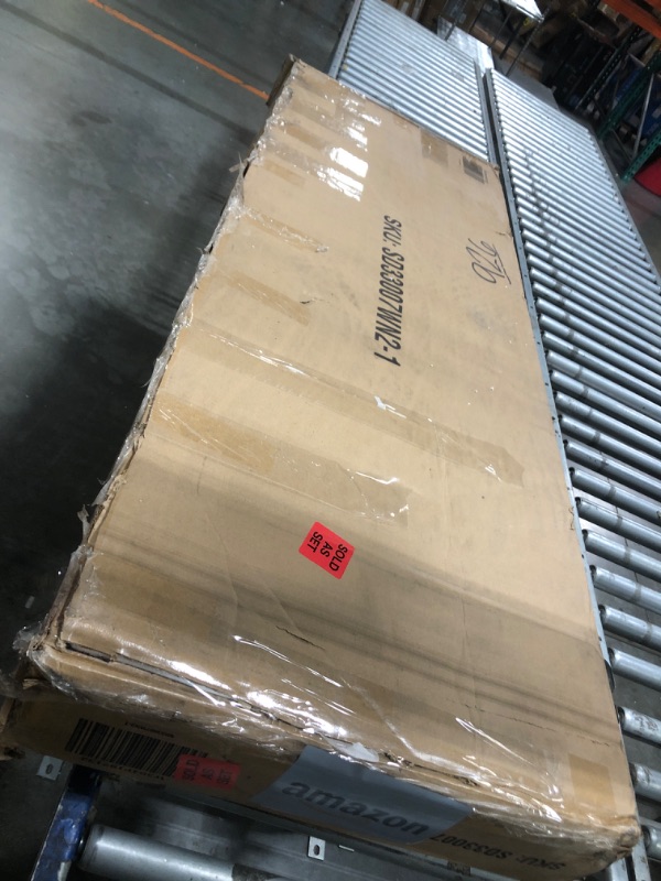 Photo 1 of ***IT IS UNKNOWN IF IT HAS MISSING PARTS***KEIKI Queen Size Cabinet Murphy Bed with Charging Station, Drawer, Removable Shelves, Multiple Storage Foldable Hideaway Wall Murphy Bed Frame, No Box Spring Needed, Easy Assembly, for Bedroom, Walnut