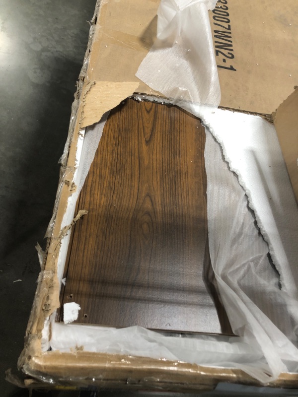 Photo 1 of ***IT IS UNKNOWN IF IT HAS MISSING PARTS***KEIKI Queen Size Cabinet Murphy Bed with Charging Station, Drawer, Removable Shelves, Multiple Storage Foldable Hideaway Wall Murphy Bed Frame, No Box Spring Needed, Easy Assembly, for Bedroom, Walnut