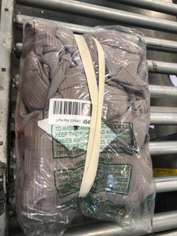 Photo 1 of ***DUVET COVER*********JELLYMONI Duvet Cover Queen Size Waffle Weave Duvet Cover Set Grey 3PCS Soft Polyester Tufted Textured Breathable Knitted Jacquard Striped Comforter Cover with Corner Ties & Zipper Closure