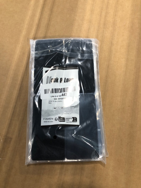 Photo 1 of **** MISSING 1 **** Art3d 16 Sets Hook and Loop Tape Sticky Back, 4"x2" Double-Sided Adhesive Strip,Heavy Duty