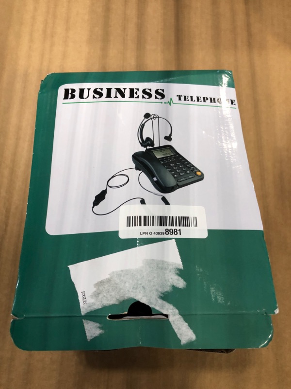 Photo 1 of Home Office Corded Phone with Caller ID, KerLiTar LK-P017B Call Center Phones with Headset, Landline Telephone for Business Desktop Phone with Extra-Large Buttons and Display Screen