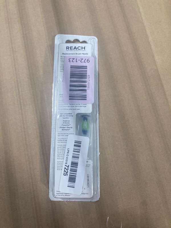 Photo 1 of ***** ONLY 3 **** REACH SmileSonic Pro Essential Clean Replacement Toothbrush Brush Heads, Compatible with Philips Sonicare Click-On Power Toothbrushes, Replace-Me Bristles, 5 Count
