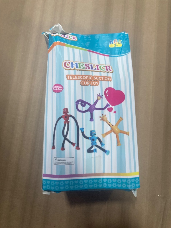 Photo 1 of ***** ONLY 2 **** Robot Sensory Travel Toys 4Pcs for Toddlers Kid Boy Year Old Ages 3 4 5 6 7 8 9, Airplane Activities Suction Autism Pop Tube Fidget Toys Autistic Stocking Easter Basket Stuffer Valentine Gift for Kids