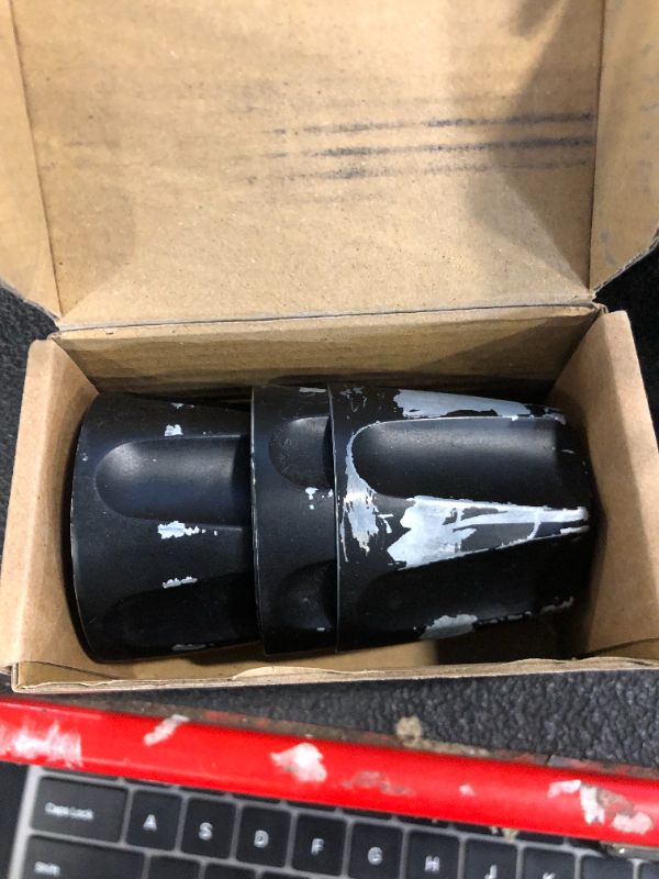 Photo 1 of *****VERY USED****Dreyoo 3 Piece Metal Shower Knob Replacement Compatible with Price/Pfister Verve Tub Shower, Bathtub Faucet Handle Remodel Trim Kit Include 1 Hot 1 Cold 1 Diverter and 3 Screws (Matte Black)