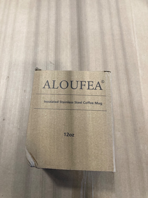 Photo 1 of ***LID MISSING*****ALOUFEA 12oz Stainless Steel Insulated Coffee Mug with Handle, Double Wall Vacuum Travel Mug, Tumbler Cup with Sliding Lid, Navy