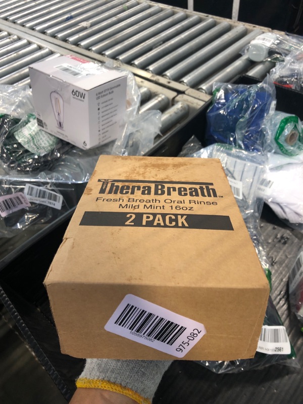 Photo 1 of ** SEALED**
 TheraBreath Fresh Breath Mouthwash, Mild Mint Flavor, Alcohol-Free, 16 Fl Oz (2-Pack)