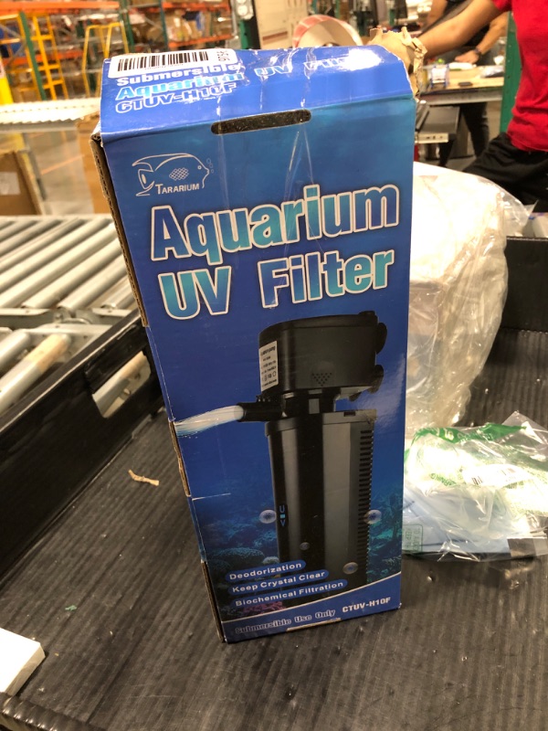 Photo 1 of ****ITS BEEN USED *****Small Pond Filter for 75-300 Gallon Tank, Aquarium U-V Filter Green Clean Machine Submersible Powerful Pump Canister Filter 600GPH for Fish Turtle Tank Saltwater Freshwater Crystal Clear Green Killing
