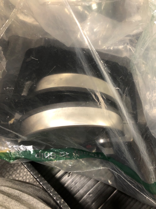 Photo 1 of ****ITS BEEN USED PANCAKE BATTER IN AND ON IT************8Chefman Rotating Belgian Waffle Maker, 180° Flip Iron w/ Non-Stick Plates, Adjustable Timer, Locking Lid, & Drip Plate, Space Saving Storage, Mess-Free Breakfast, Stainless Steel/Black