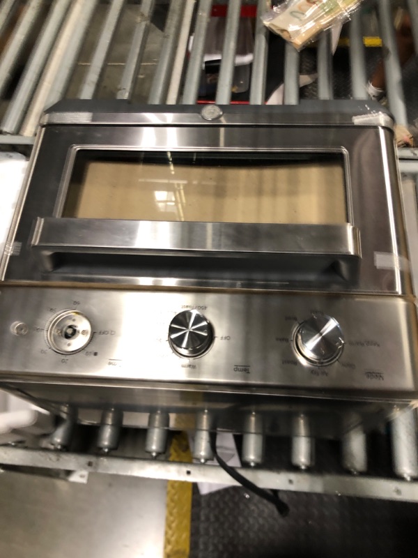 Photo 1 of *****MISSIMG A KNOB******GE Mechanical Air Fryer Toaster Oven + Accessory Set | Convection Toaster with 7 Cook Modes | Large Capacity Oven - Fits 12" Pizza | Countertop Kitchen Essentials | Stainless Steel