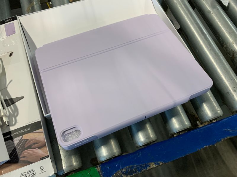 Photo 1 of ESR iPad Air 13 Inch Case Keyboard (M3/M2, 2025/2024), Easy-Set Magnetic Stand, Portrait/Landscape Mode, Removable Case with Multi-Touch Trackpad, Rebound 360 Series, Purple