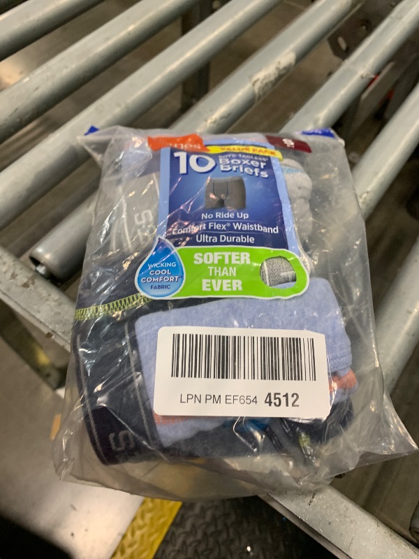 Photo 1 of **MISSING 2**Hanes Boys' and Toddler Underwear, Comfort Flex and ComfortSoft Boxer Briefs, Multiple Packs Available, Grey/Blue/Black/Red-10, SmallMEF6544512
