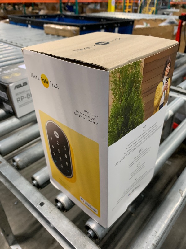 Photo 1 of ***USED****Google Nest x Yale Lock - Tamper-Proof Smart Lock for Keyless Entry - Keypad Deadbolt Lock for Front Door - Satin Nickel