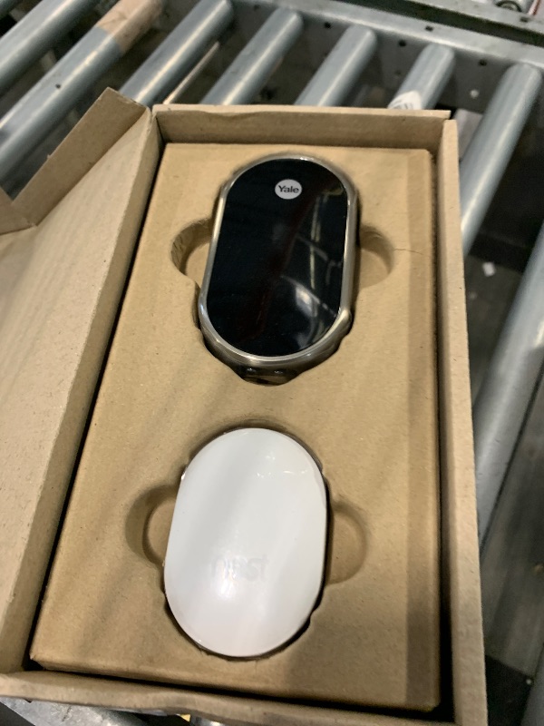 Photo 1 of ***USED****Google Nest x Yale Lock - Tamper-Proof Smart Lock for Keyless Entry - Keypad Deadbolt Lock for Front Door - Satin Nickel