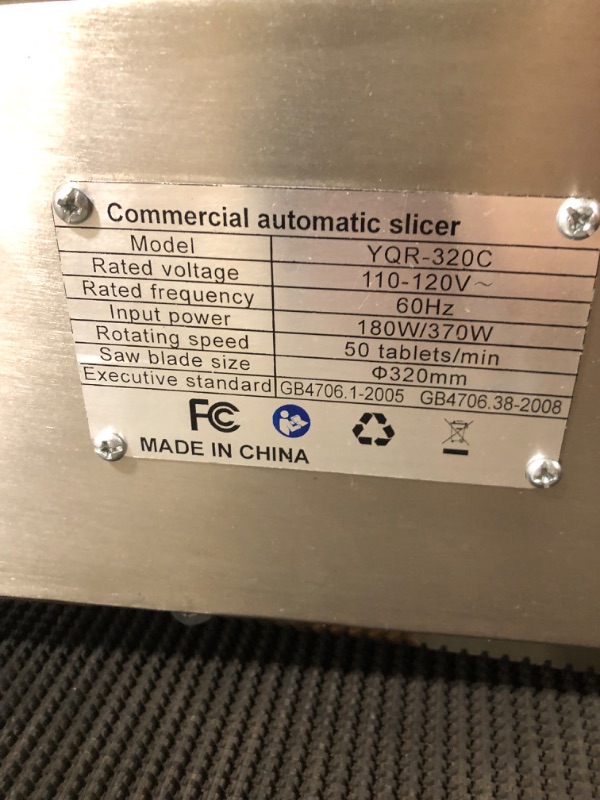 Photo 1 of ***item is dirty*** ***very heavy item*** GarveeHome Automatic Meat Slicer, 550W Deli Slicer with 12.6" Carbon Steel Blade, Professional Double-motor Meat Slicer Machine with Adjustable Thickness From 0 to 15mm for Commercial Use