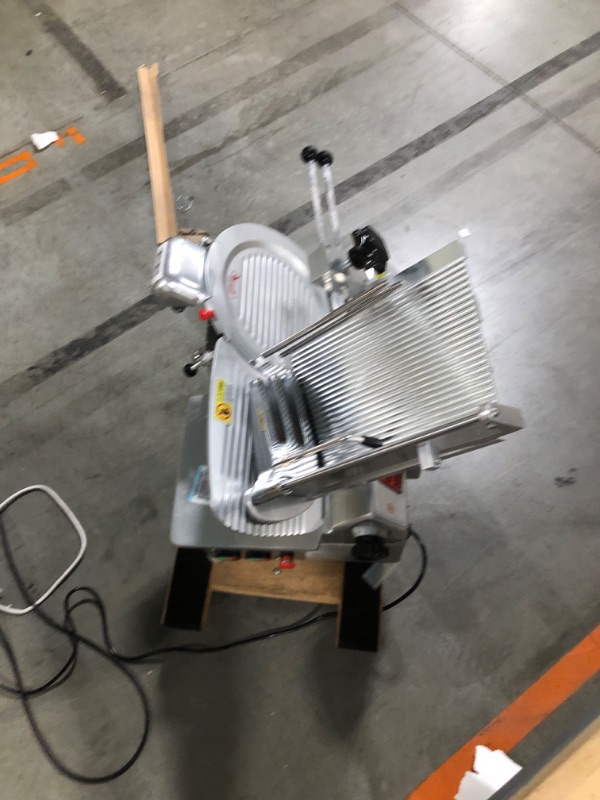 Photo 1 of ***item is dirty*** ***very heavy item*** GarveeHome Automatic Meat Slicer, 550W Deli Slicer with 12.6" Carbon Steel Blade, Professional Double-motor Meat Slicer Machine with Adjustable Thickness From 0 to 15mm for Commercial Use