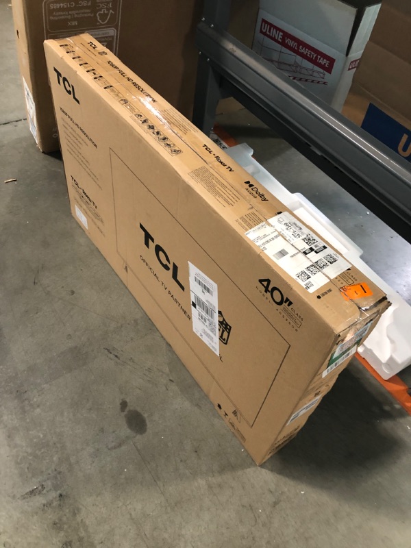 Photo 1 of ***Missing Remote, Loose Hardware In Box*** TCL 40-Inch Class S3 1080p LED Smart TV with Roku TV (40S350R, 2023 Model), Compatible with Alexa, Google Assistant, and Apple HomeKit Compatibility, Streaming FHD Television,Black