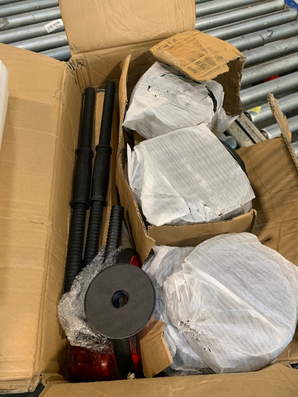 Photo 1 of ** similar to photo, missing pieces**
djustable dumbbell set, 55lbs Free Weights set with upgraded nut, 4 in 1 Weight Set Used as Kettlebells, Barbell, Push up Stand, Fitness Exercise for Home Gym Suitable Men/Women