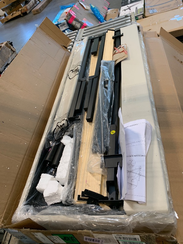 Photo 1 of ** missing hardware**
OLALITA Queen Size Bed Frame with Velvet Upholstered Headboard, Sturdy Platform Bed, No Box Spring Needed, Easy Assembly (Beige)