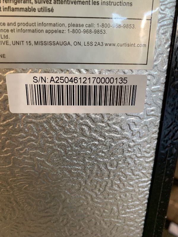 Photo 1 of ** wobbly, uneven footing**
Frigidaire EFR753, 2 Door Apartment Size Refrigerator with Freezer, Retro Chrome Handle, 7.5 cu ft, Platinum Series, Stainless steel, 7.5